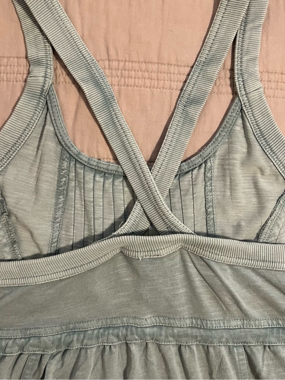 Daily Practice Boardwalk Light Mint Blue Green  Dress Crossback Utility Pockets - Picture 5 of 10